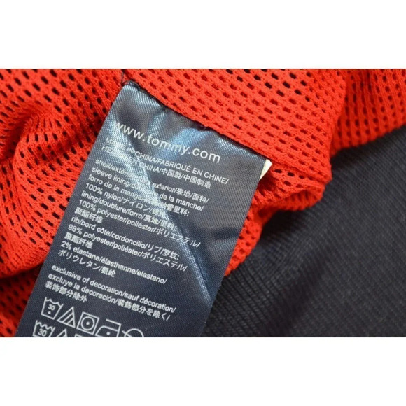 Tommy Hilfiger Mens Yacht Jacket Regatta Striped Full Zip Hooded Small Preppy - Picture 10 of 12